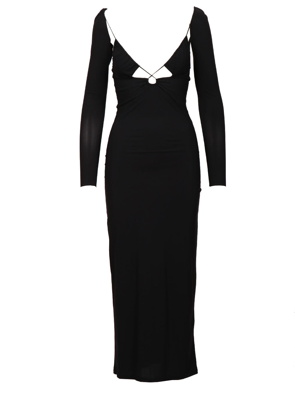 AMAZUIN Vestito Issad Nero con Cut Out Nero
