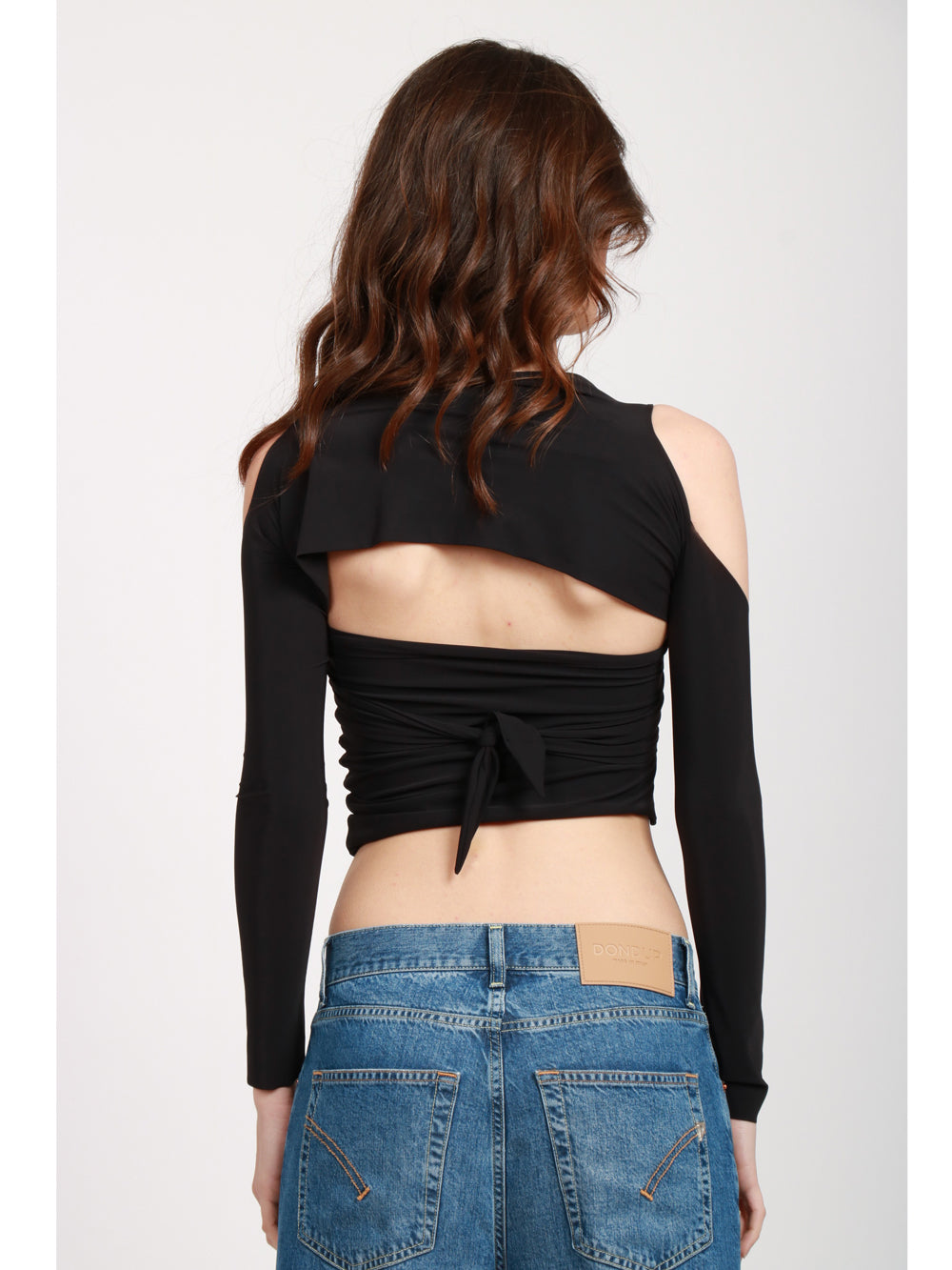 TOP JOSIE NERO CON FASCE REGOLABILI