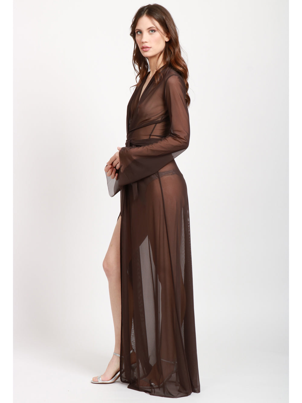 AMAZUIN VESTITO MARGOT CIOCCOLATO IN TULLE Cioccolato