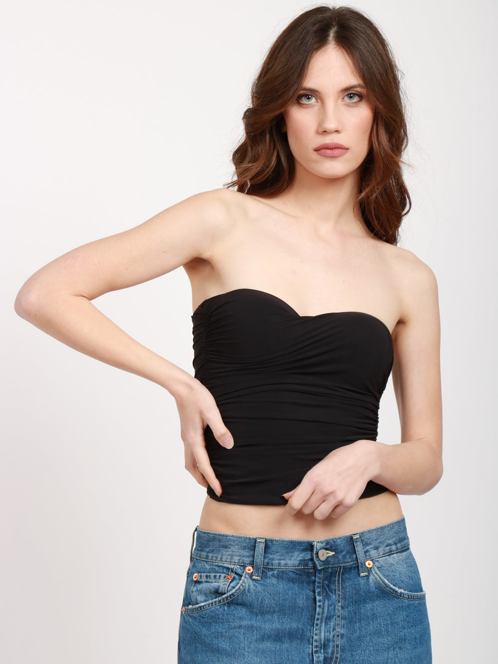 TOP ROSIE A FASCIA CON DRAPPEGGI