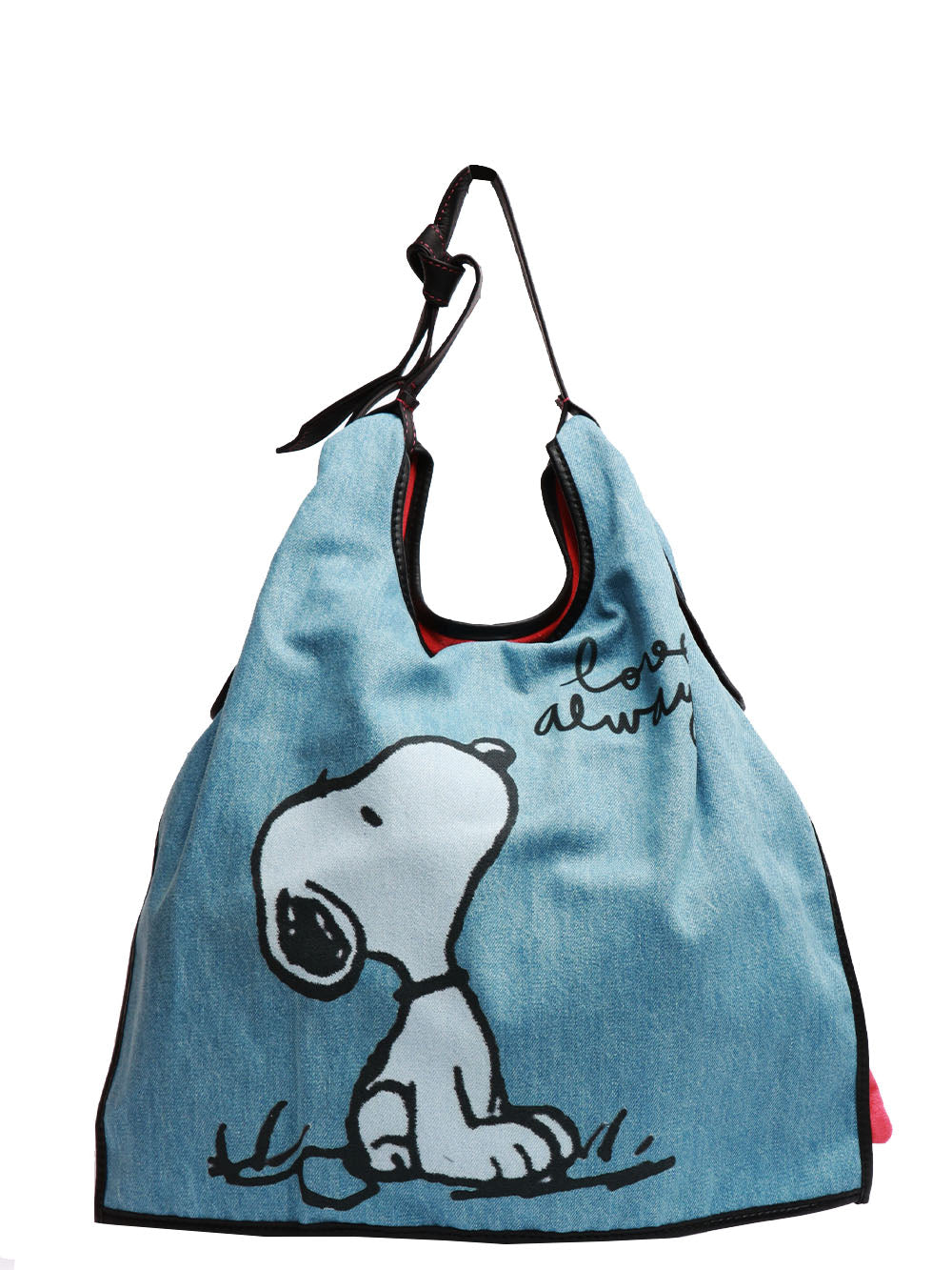 ANITA BILARDI Borsa a Spalla Picasso 1 in Denim con Snoopy Love Always Denim+rosa