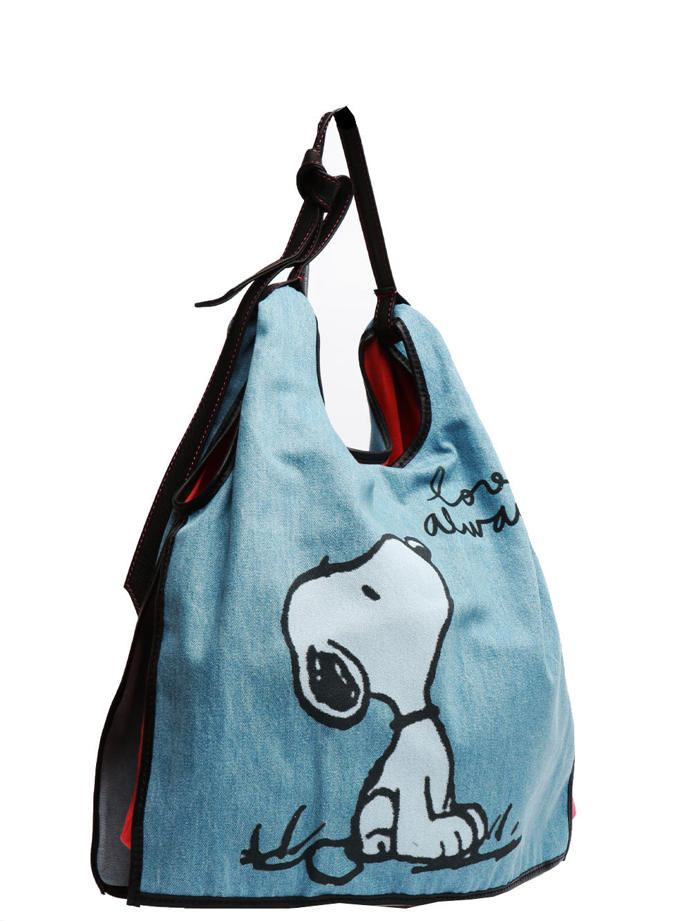 ANITA BILARDI Borsa a Spalla Picasso 1 in Denim con Snoopy Love Always Denim+rosa