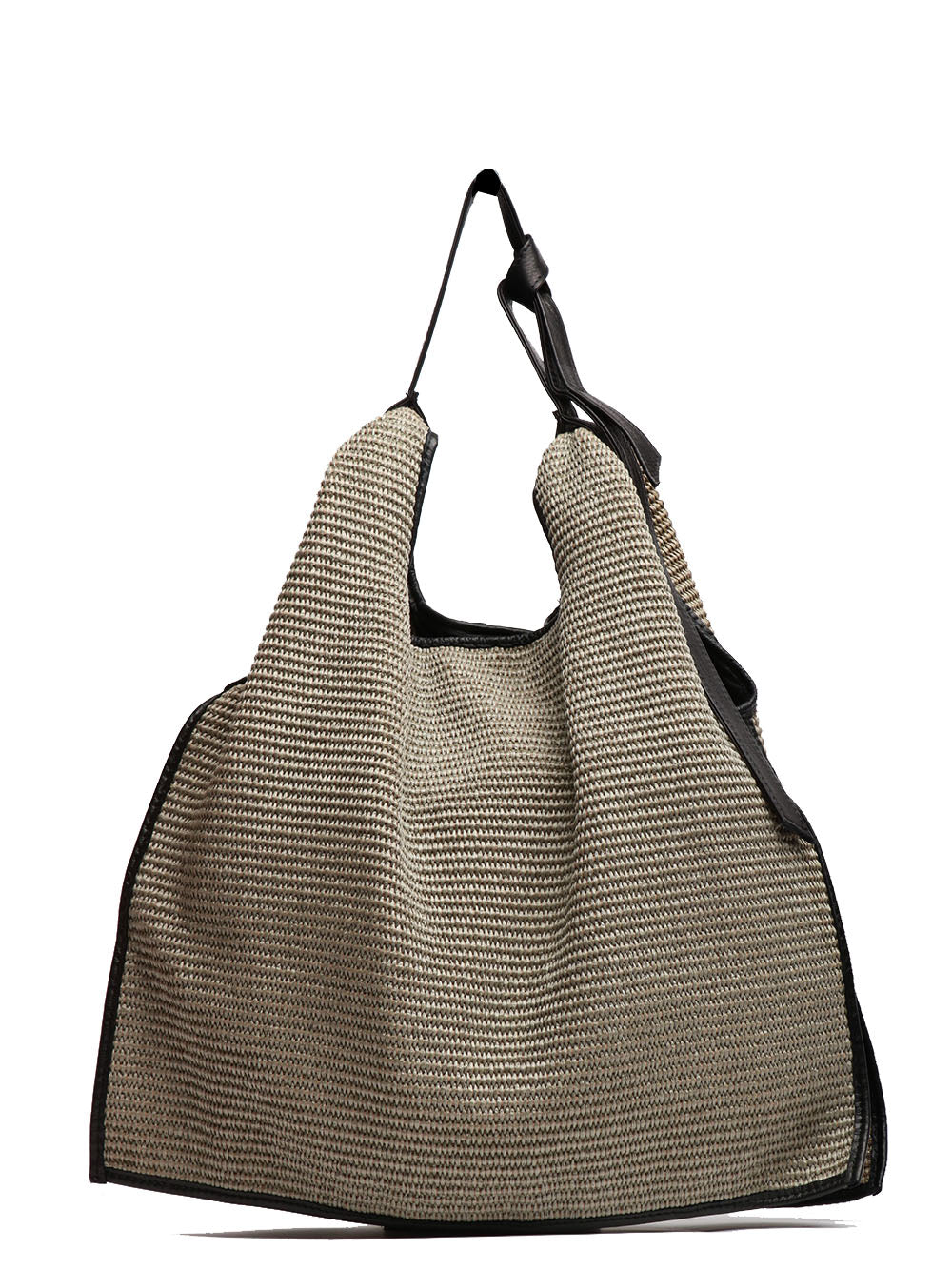 ANITA BILARDI Borsa a Spalla Picasso 9 in Rafia con Snoopy Love Always Kaki+nero