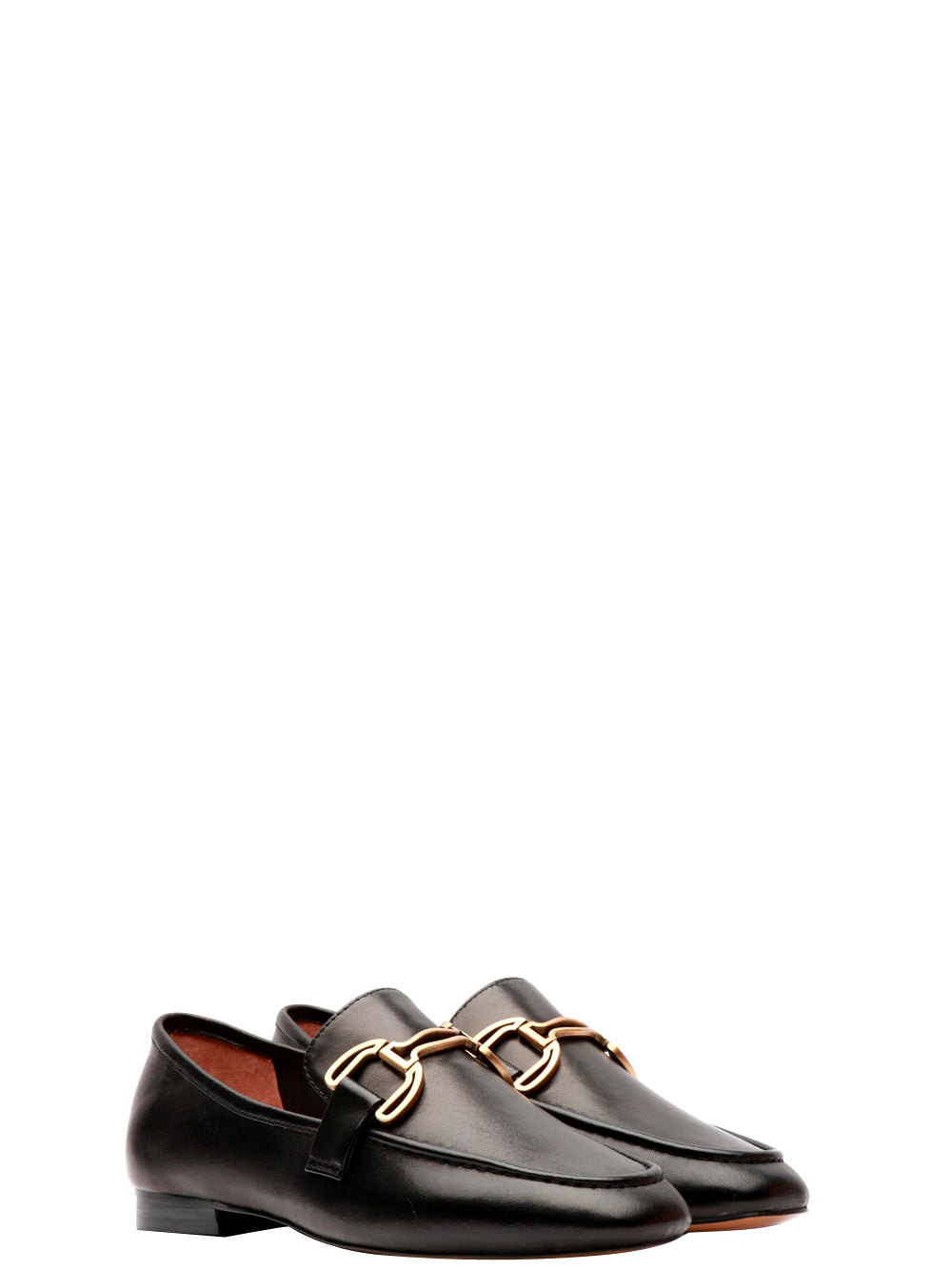 BIBI LOU Scarpe Mocassini Zagreb in Pelle Nere con Fibbia Nero