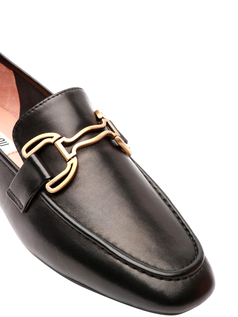 BIBI LOU Scarpe Mocassini Zagreb in Pelle Nere con Fibbia Nero