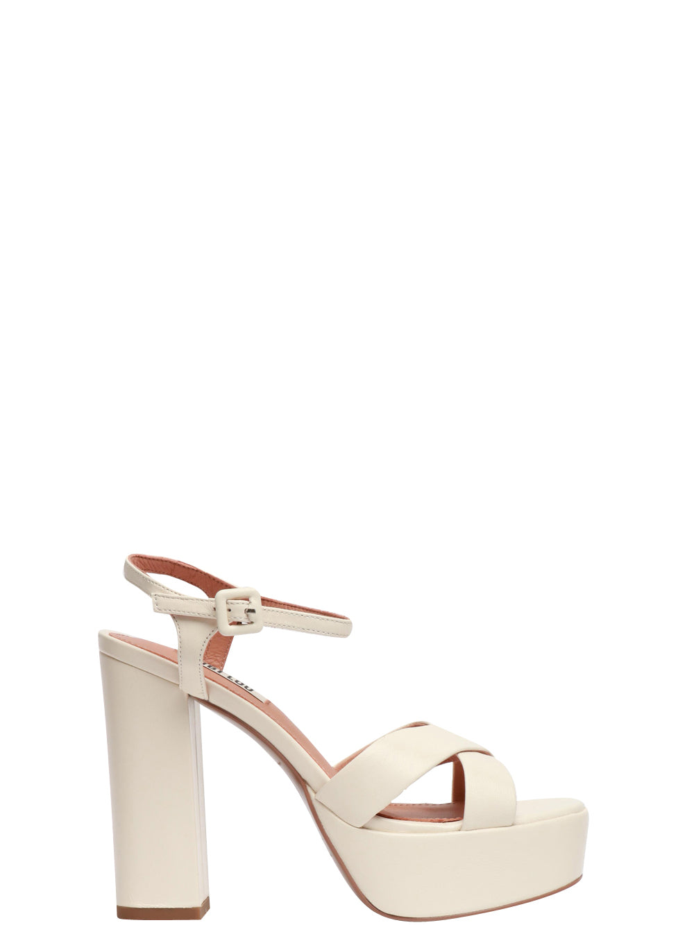 BIBI LOU Sandali Primrose in Pelle Bianchi con Tacco Alto Bianco