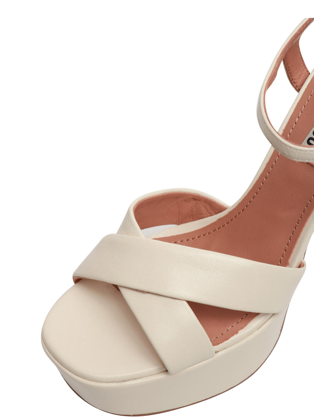 BIBI LOU Sandali Primrose in Pelle Bianchi con Tacco Alto Bianco