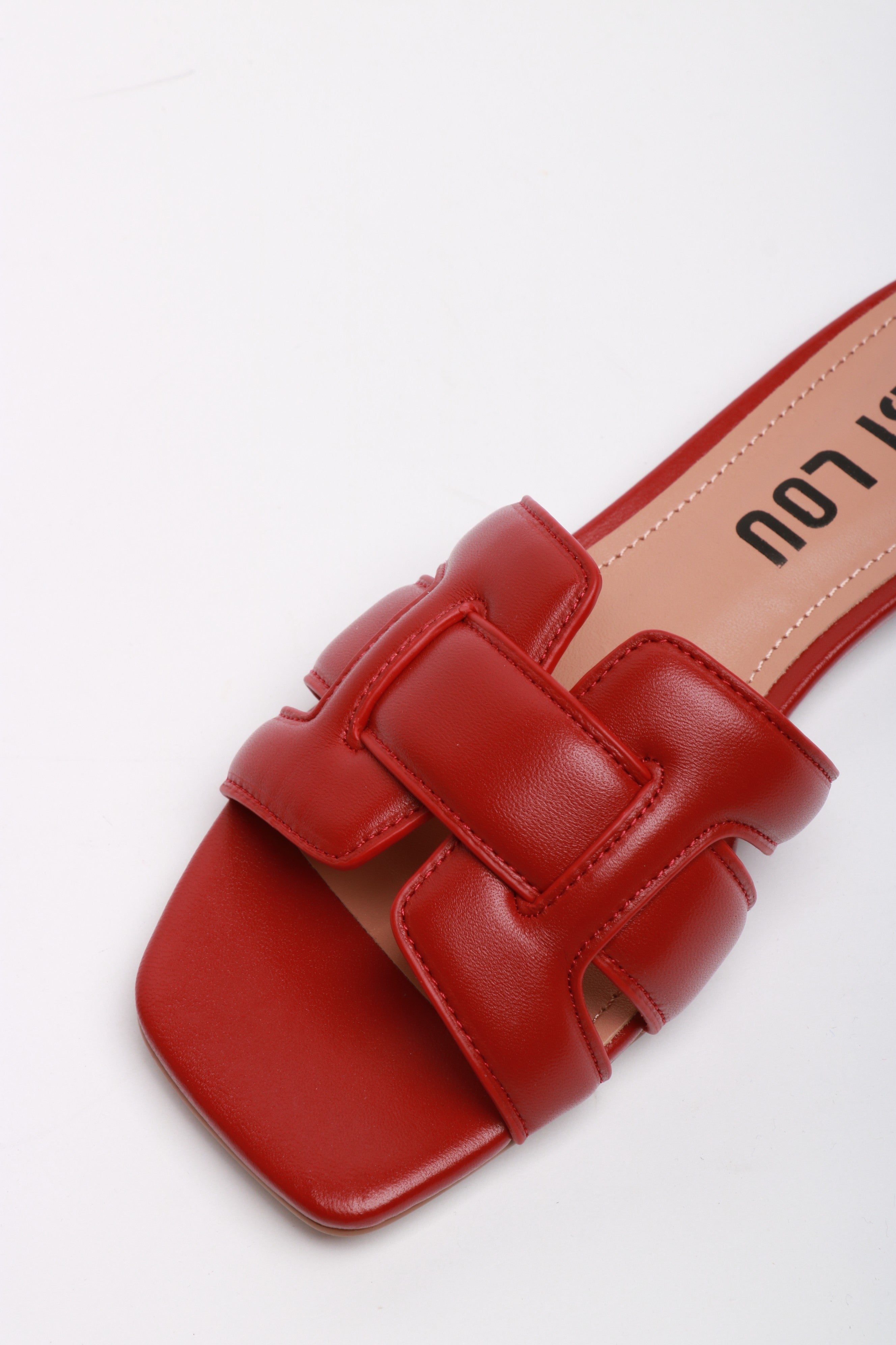 BIBI LOU Sandali Holly Bassi in Pelle Rossi Rosso