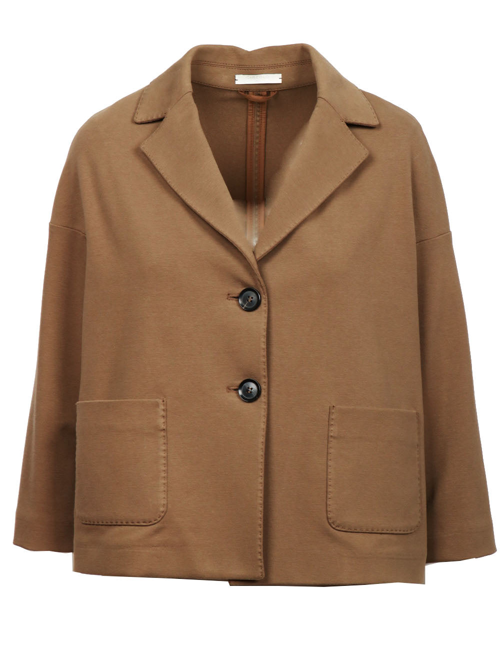 CIRCOLO 1901 Caban Monopetto in Felpa di Cotone Kaki Verde militare