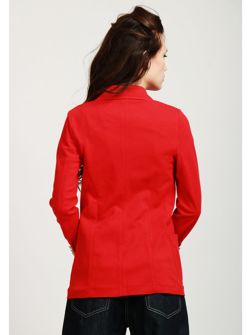 CIRCOLO 1901 Giacca Doppiopetto in Cotone Oxford Rossa CIRCOLO 1901 Giacca Doppiopetto in Cotone Oxford Rossa