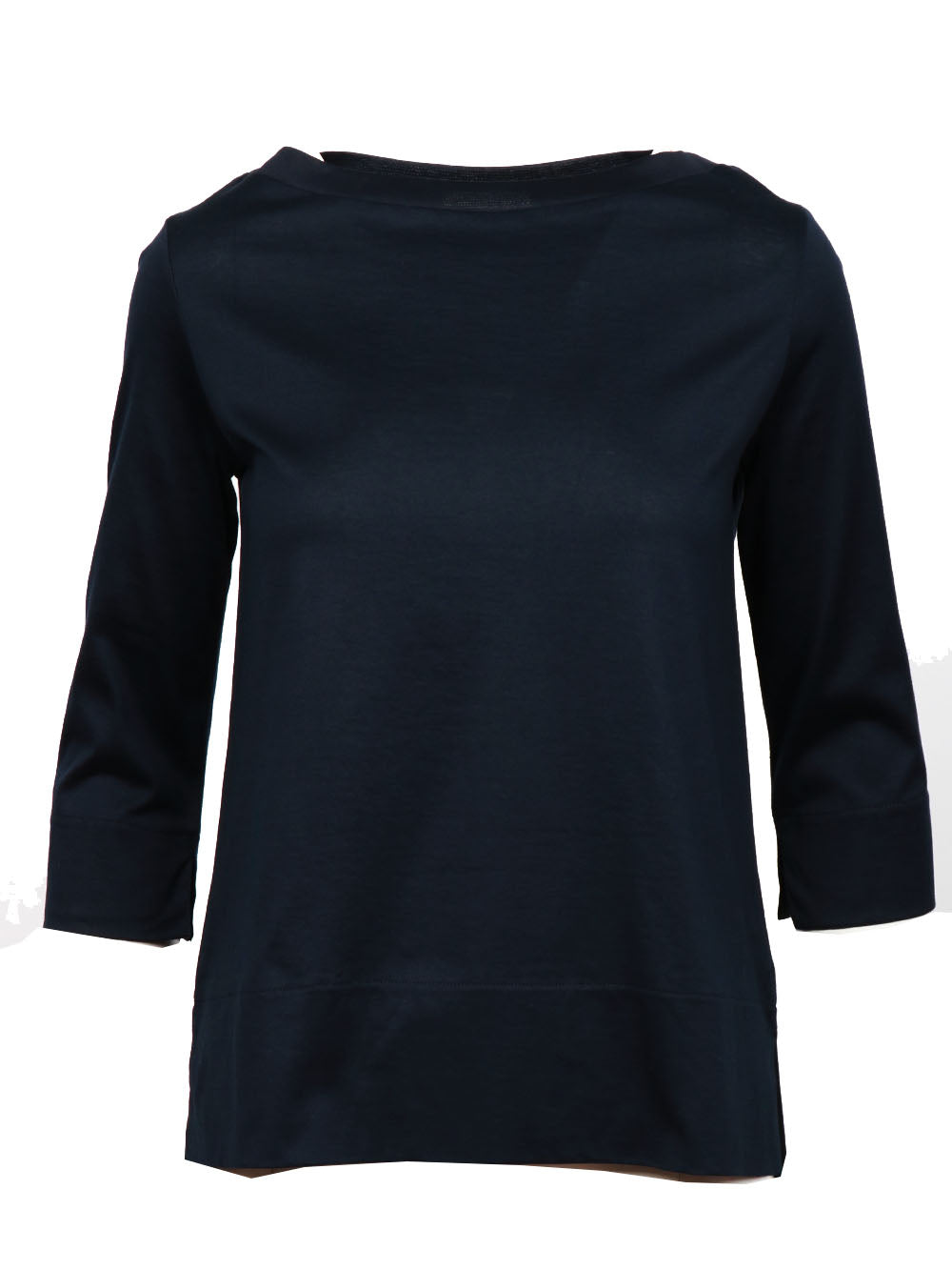 CIRCOLO 1901 Maglia in Cotone Blu Notte con Scollo a Barca Blu navy
