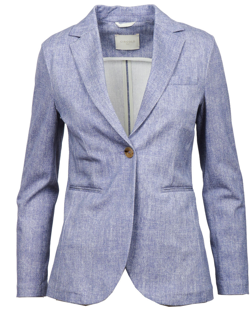 CIRCOLO 1901 GIACCA PIQUETIN COTONE MONOPETTO AZZURRA Azzurro