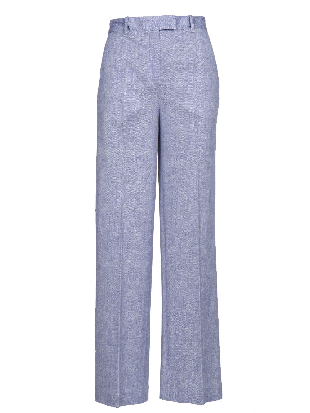 CIRCOLO 1901 PANTALONI PIQUET PALAZZO IN COTONE AZZURRI Azzurro