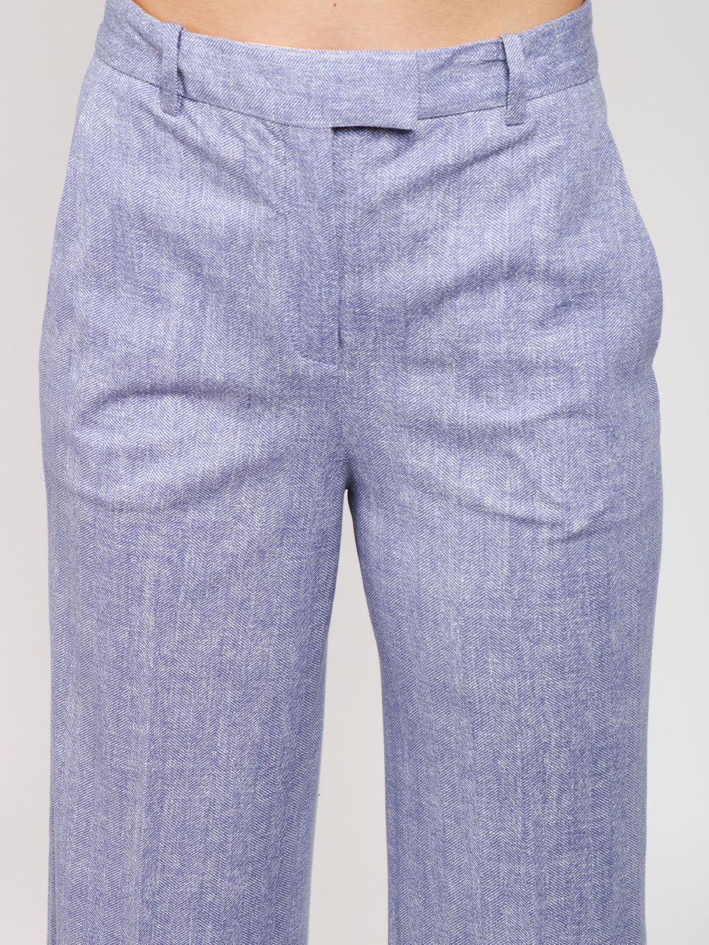 CIRCOLO 1901 PANTALONI PIQUET PALAZZO IN COTONE AZZURRI Azzurro