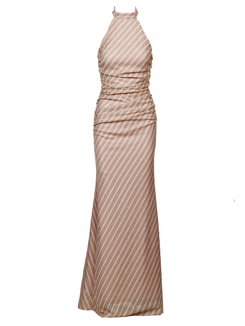 COUTURE IS FOREVER Vestito Margherita Lungo Panna e Rosa con Lurex Rosa/panna