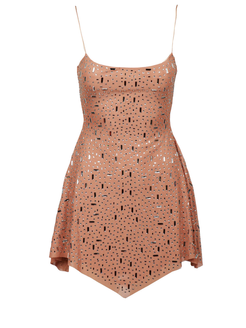 COUTURE IS FOREVER Vestito Polly Corto in Tulle Cipria con Cristalli Nude