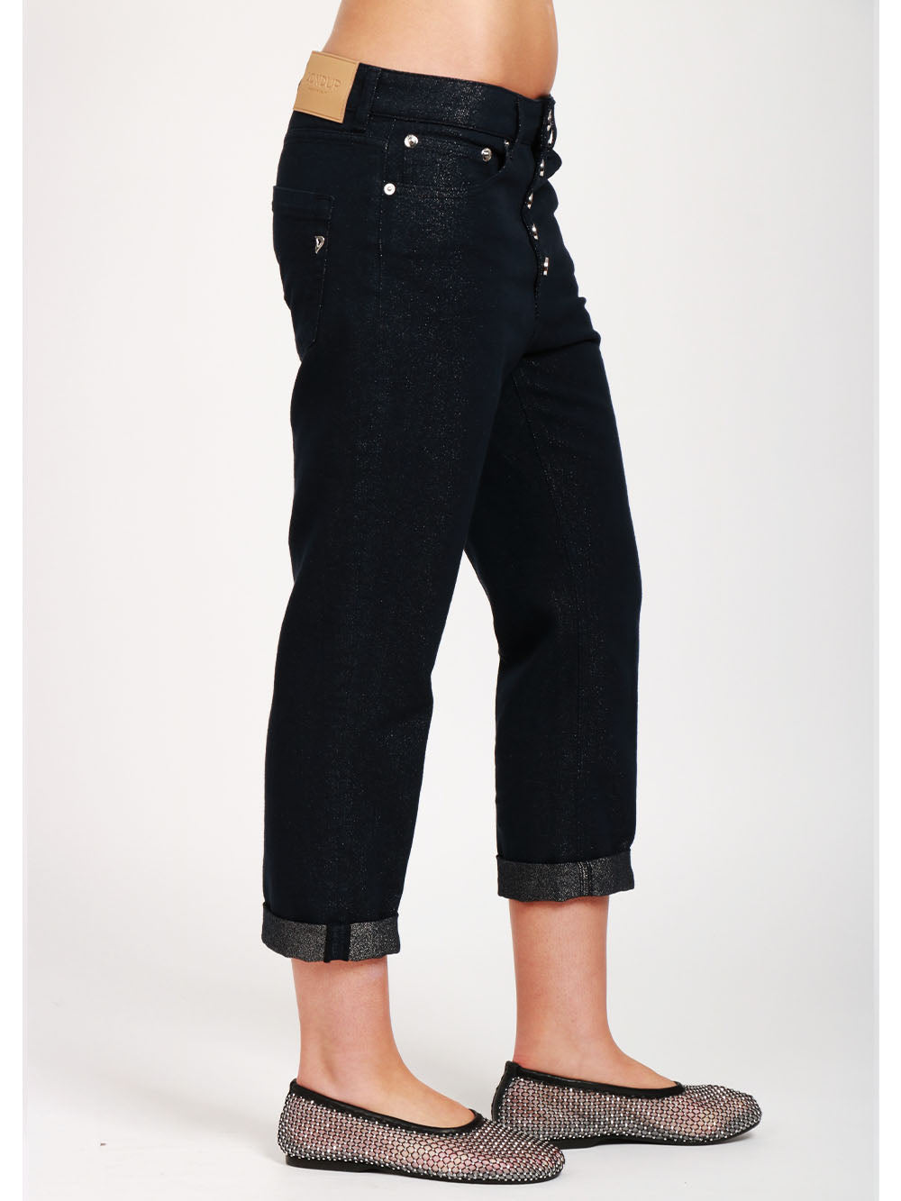 DONDUP Jeans Koons in Denim Blu con Glitter Denim Blu