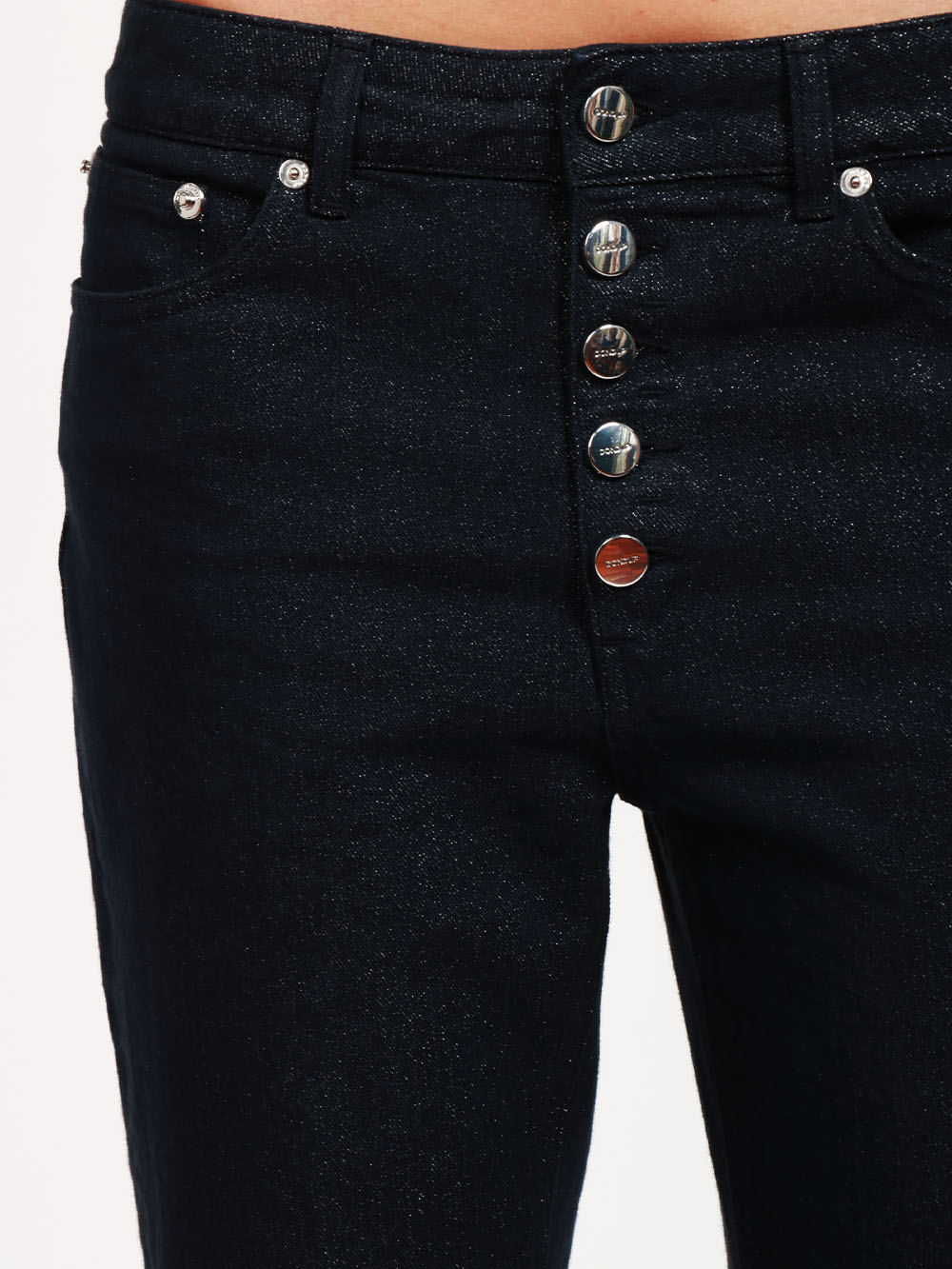 DONDUP Jeans Koons in Denim Blu con Glitter Denim Blu