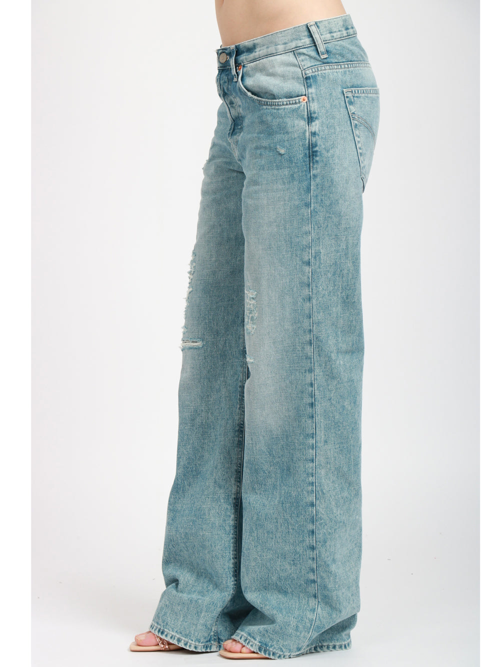 DONDUP Jeans Jacklyn wide leg in denim chiaro Denim chiaro