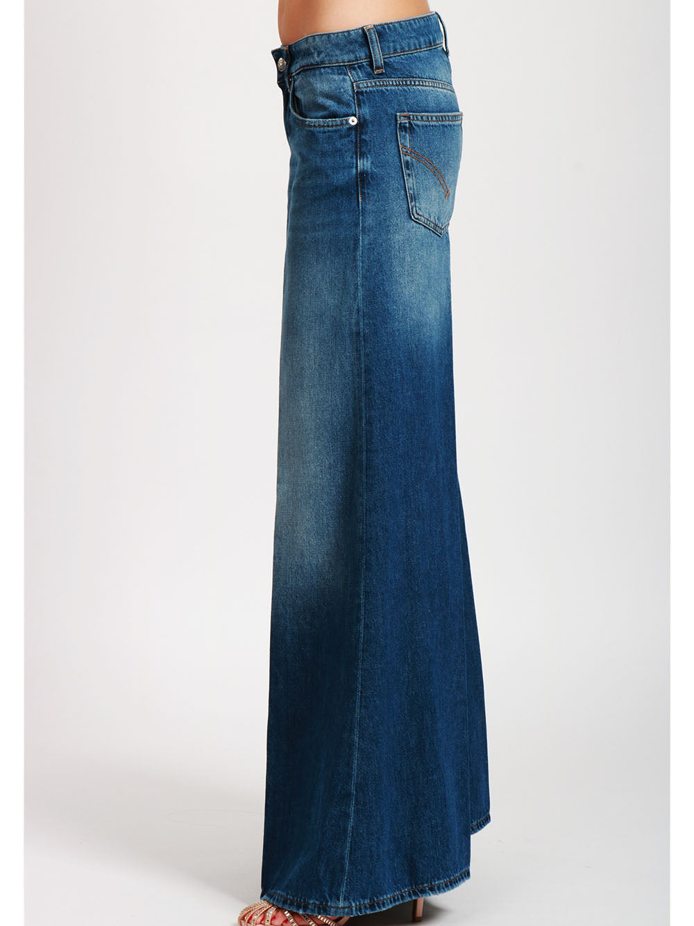 DONDUP Jeans Marlen in Denim Blu con Gamba Ampia Denim