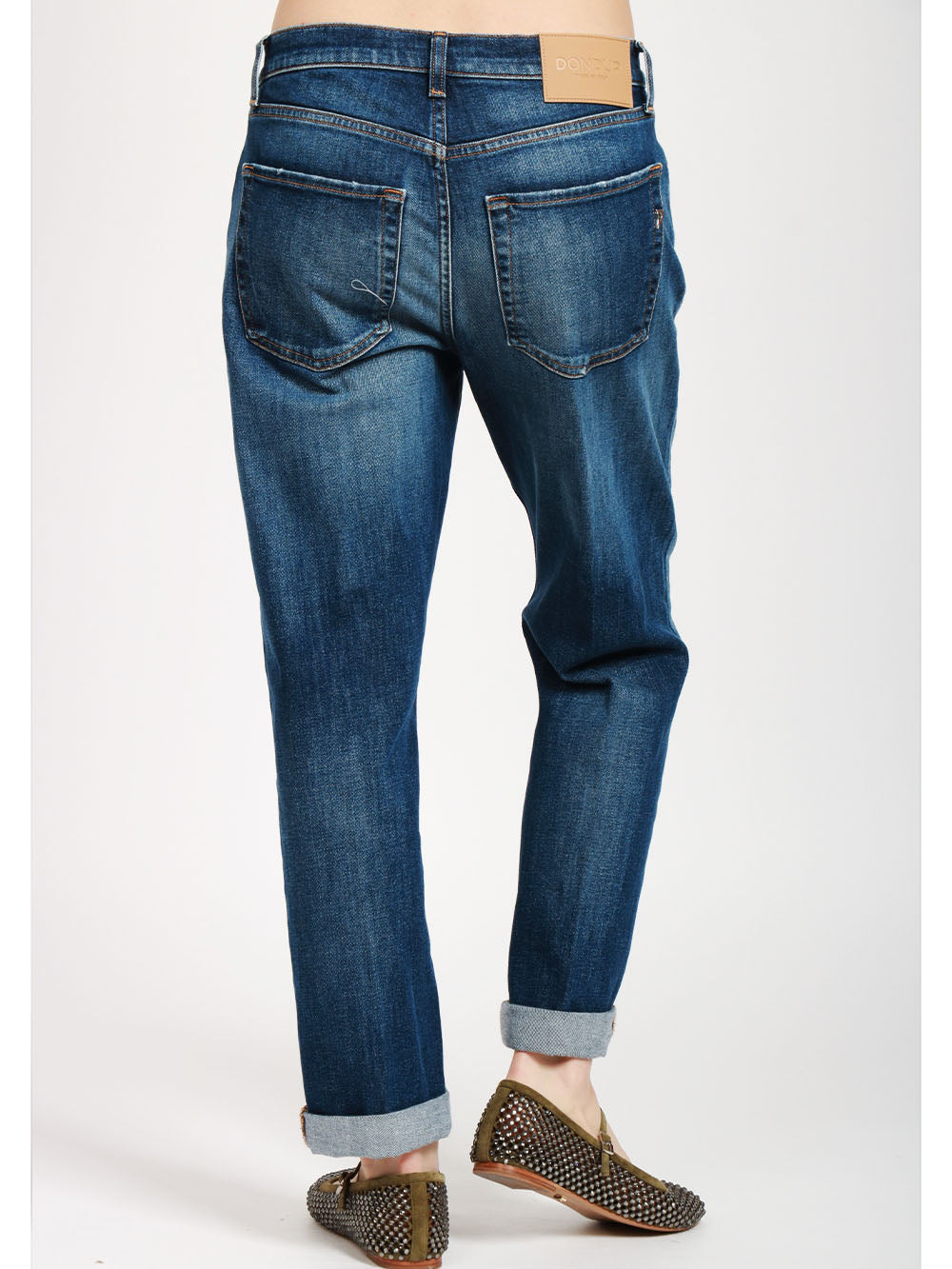 DONDUP Jeans Icon in Denim Blu con Gamba Dritta Denim