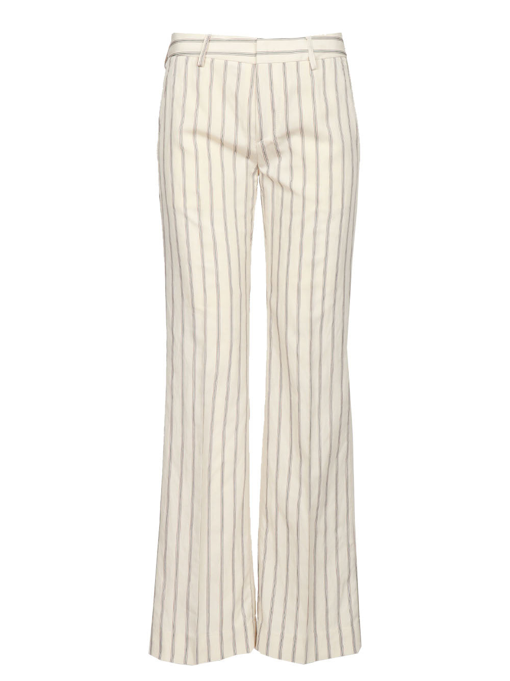 DONDUP Pantaloni Maya Panna a Righe con Gamba Dritta Panna