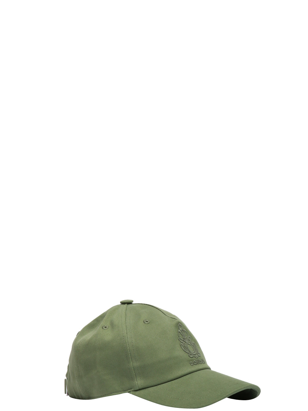 DONDUP Cappello Baseball in Canvas Verde Militare