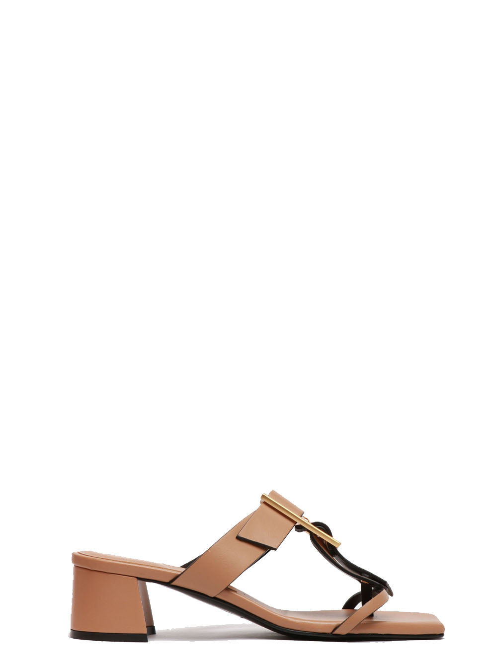 DONNARI' Sandali Infradito in Pelle Beige con Cinturino sul Davanti Beige