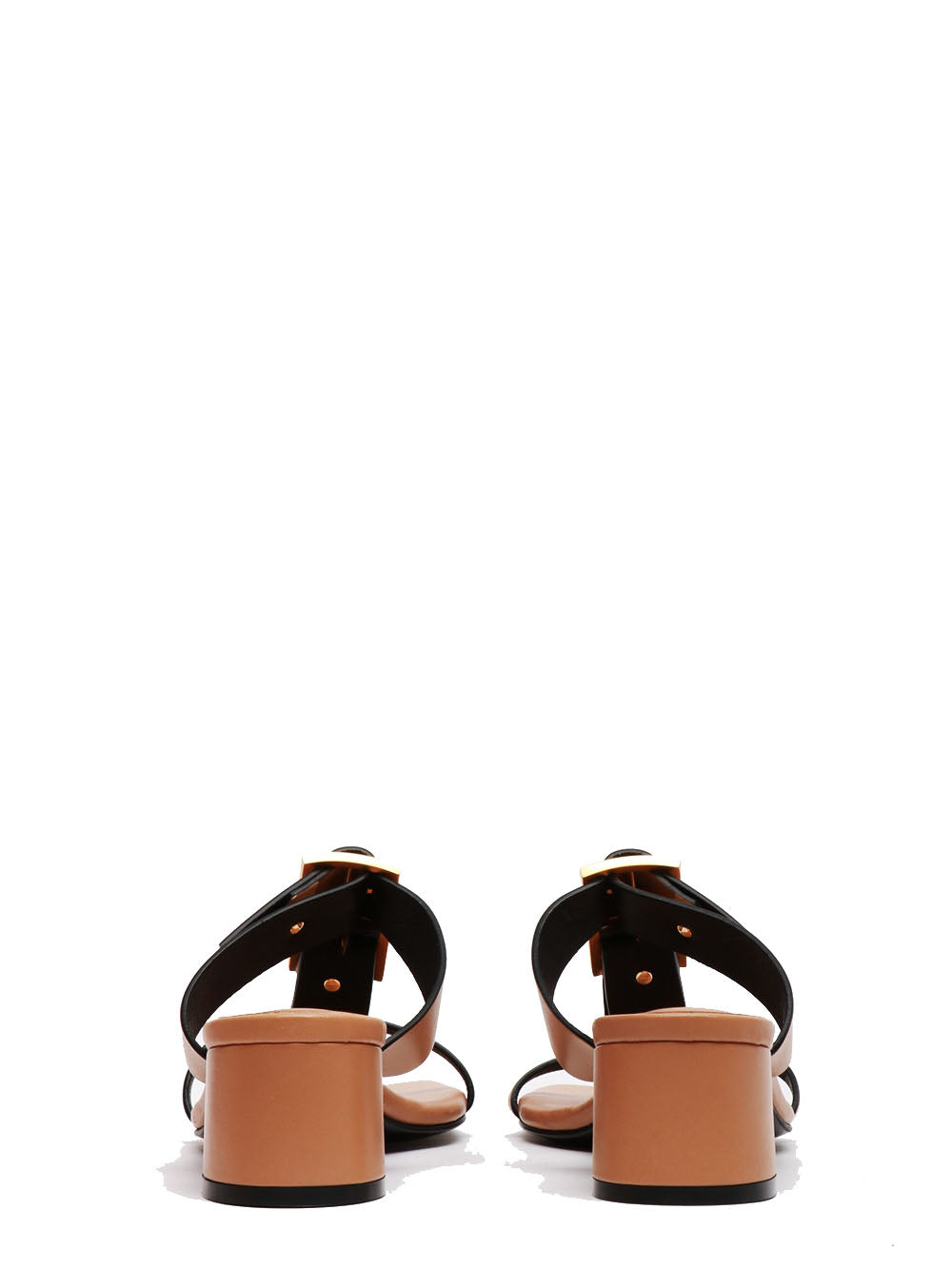 DONNARI' Sandali Infradito in Pelle Beige con Cinturino sul Davanti Beige