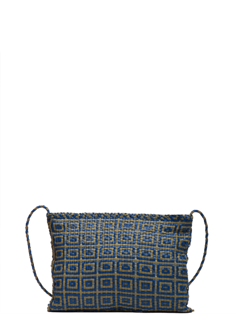 DRAGON DIFFUSION Borsa Pochette Parimula con Tracolla Oliva e Blu Oliva/blu