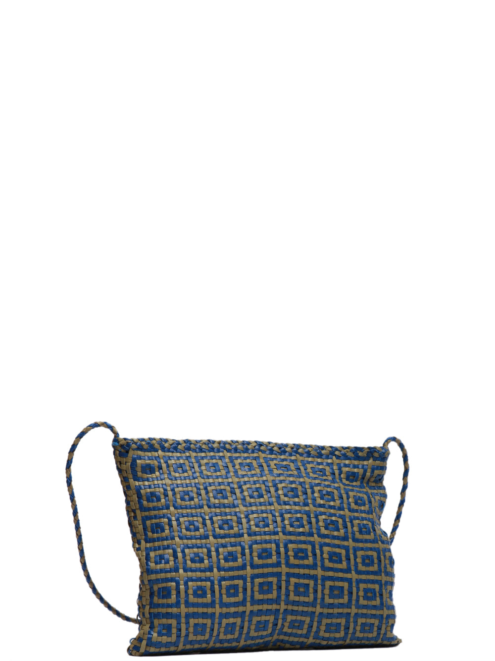 DRAGON DIFFUSION Borsa Pochette Parimula con Tracolla Oliva e Blu Oliva/blu