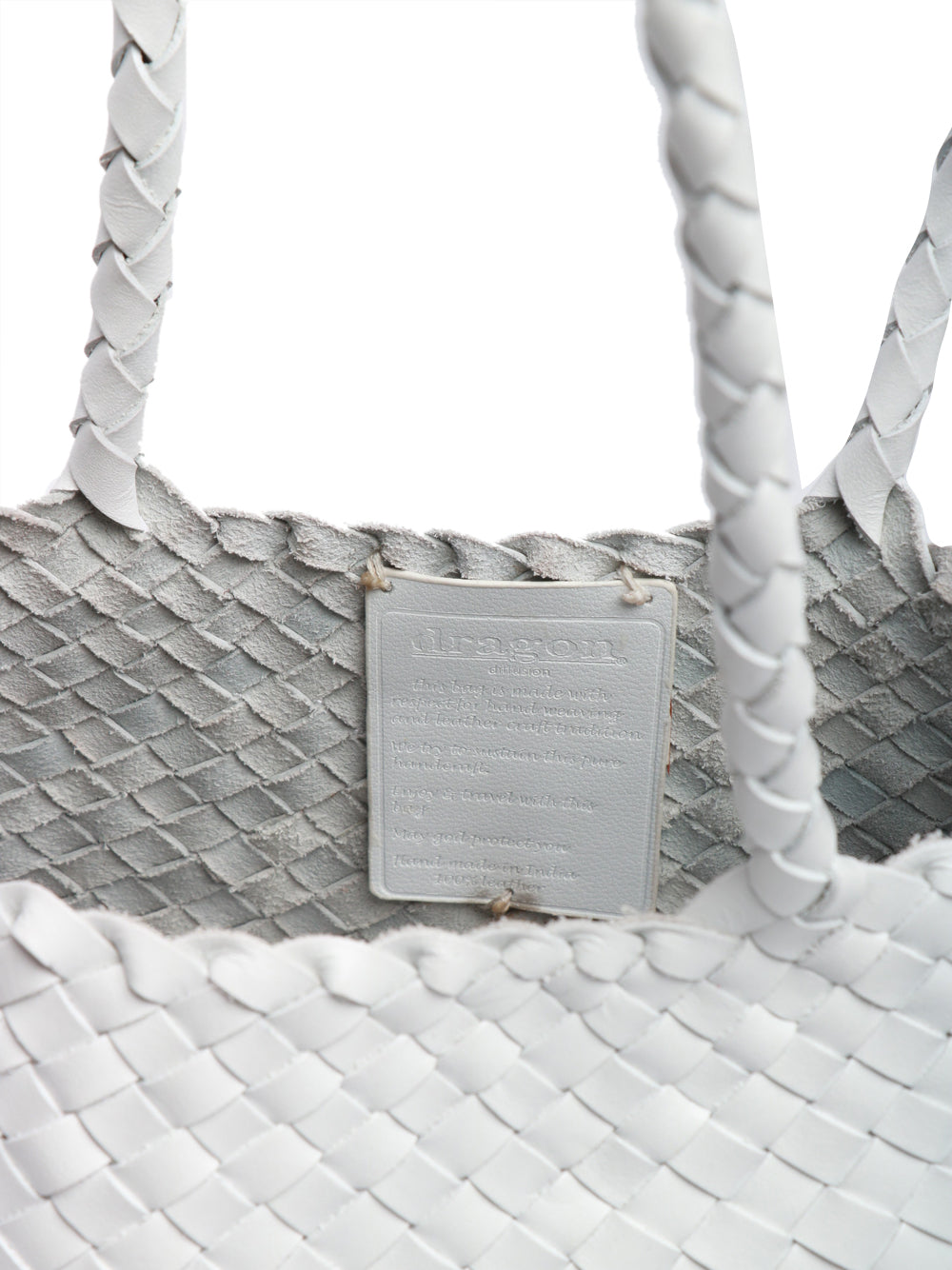 DRAGON DIFFUSION Borsa a Spalla Santa Croce Big Bianca Bianco