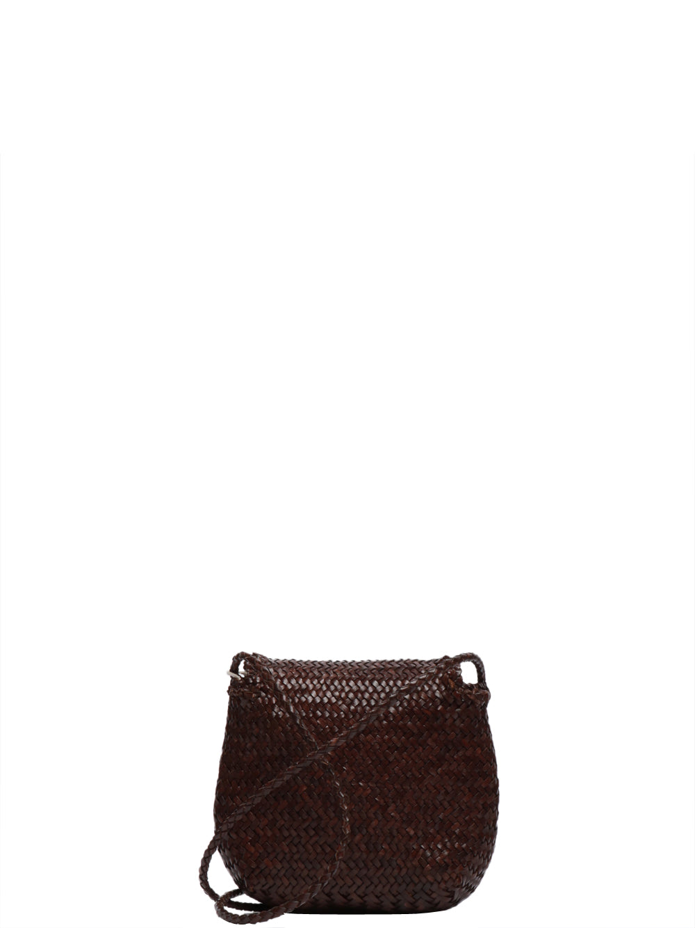 DRAGON DIFFUSION Borsa Tracolla Mini City con Patta Marrone Marrone