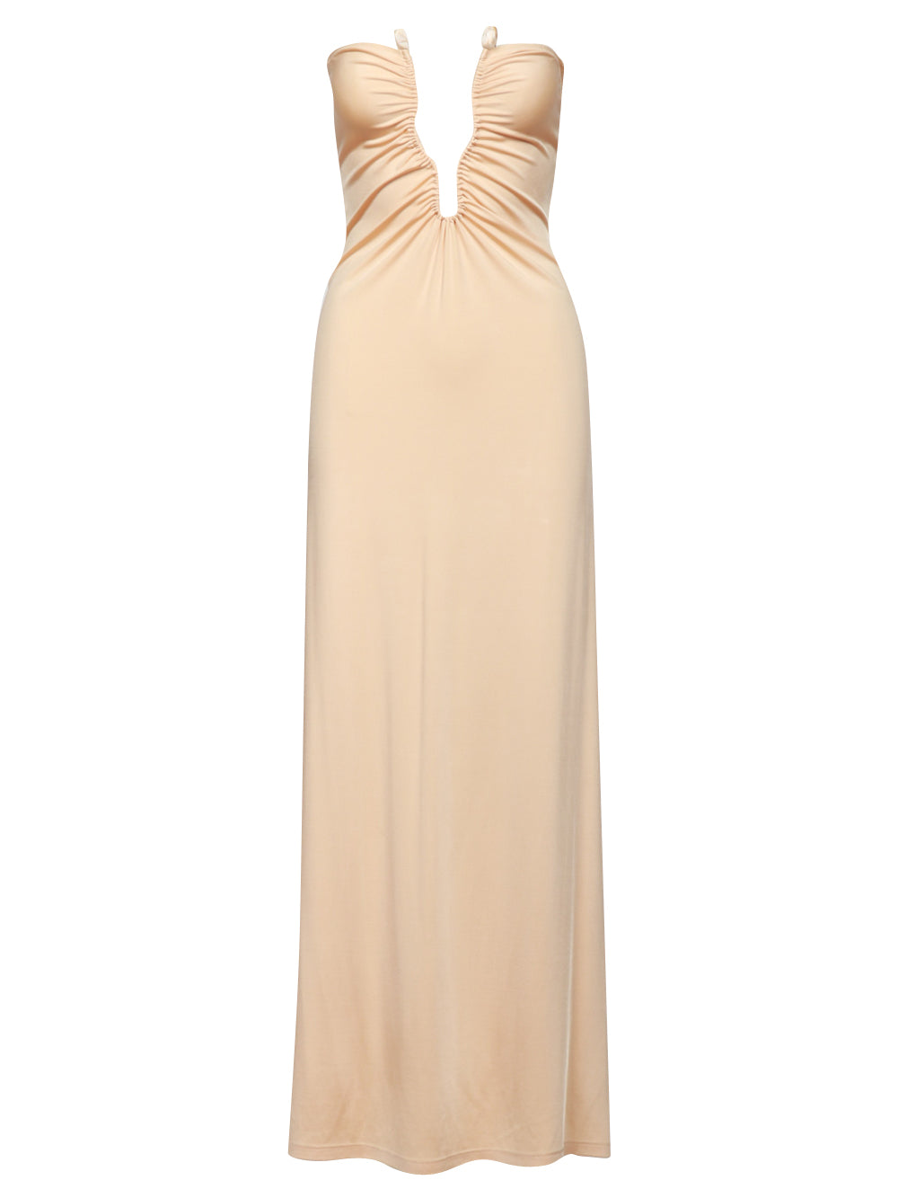 ERIKA CAVALLINI VESTITO ARIELA A FASCIA CREMA IN JERSEY Crema