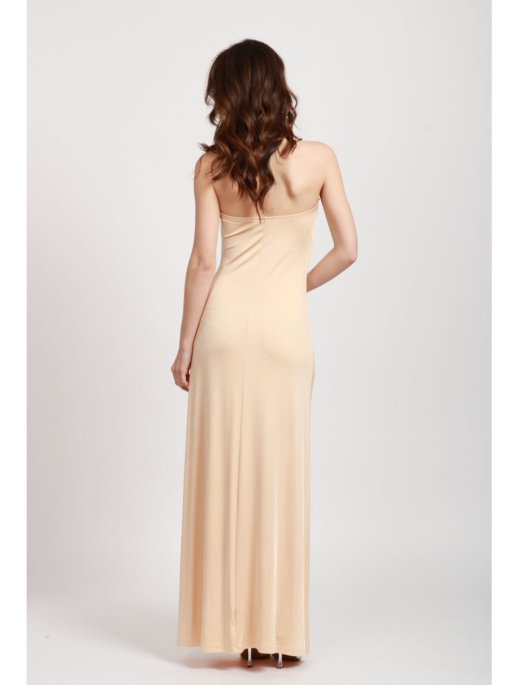 ERIKA CAVALLINI VESTITO ARIELA A FASCIA CREMA IN JERSEY Crema