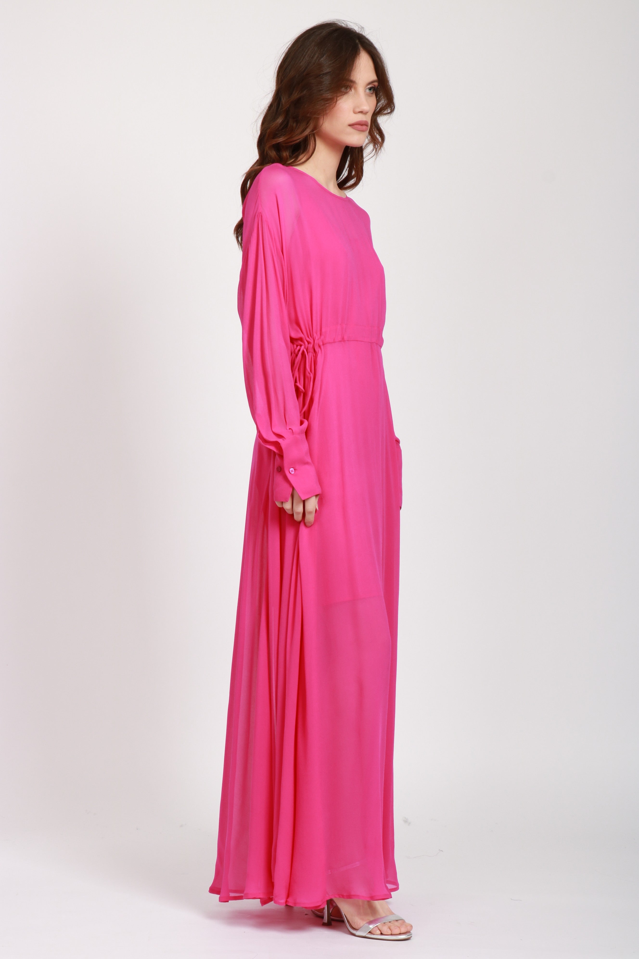 Hardware Fuchsia Voile Long Dress