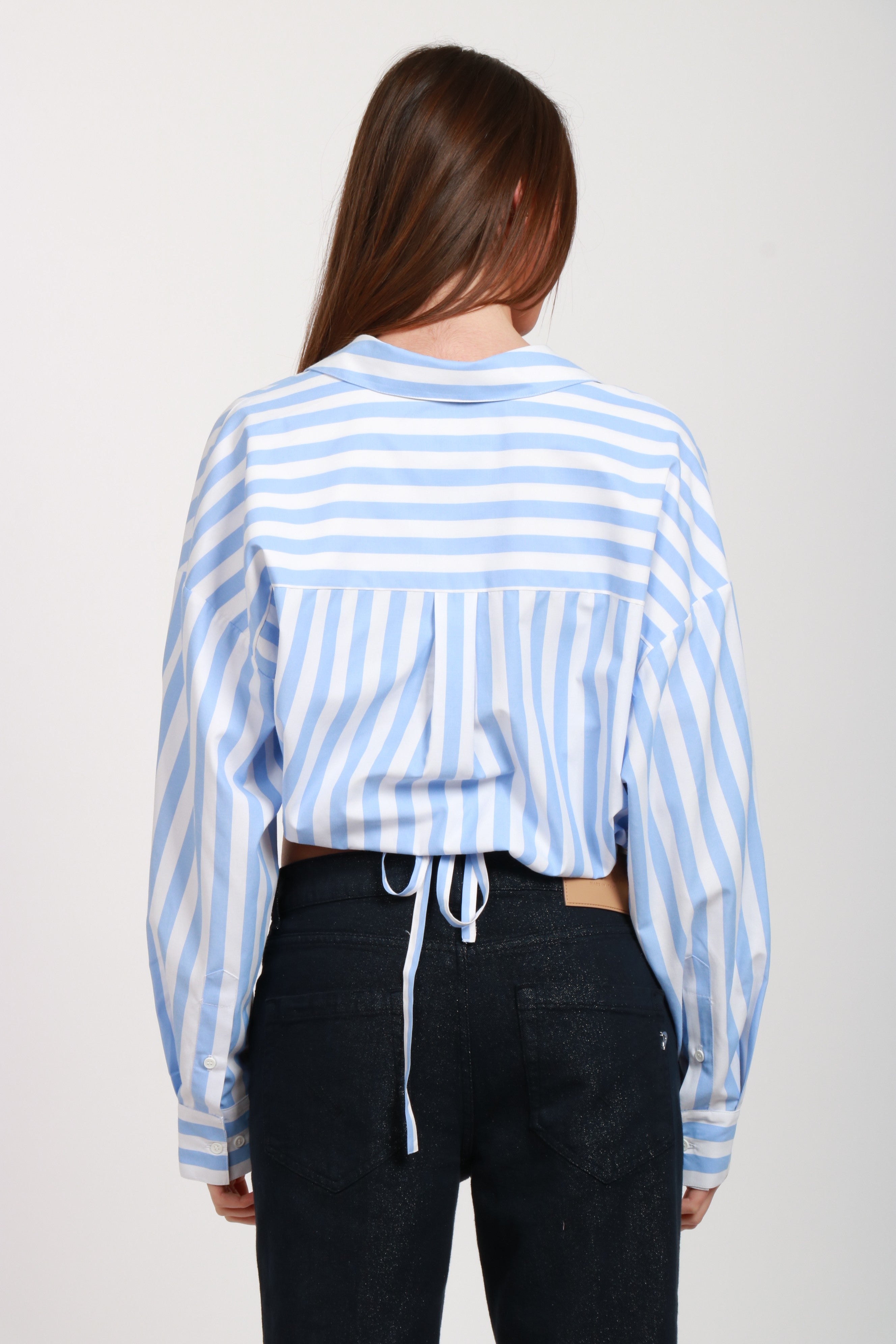 Hare1 Cache Coeur Shirt Striped Light Blue and White