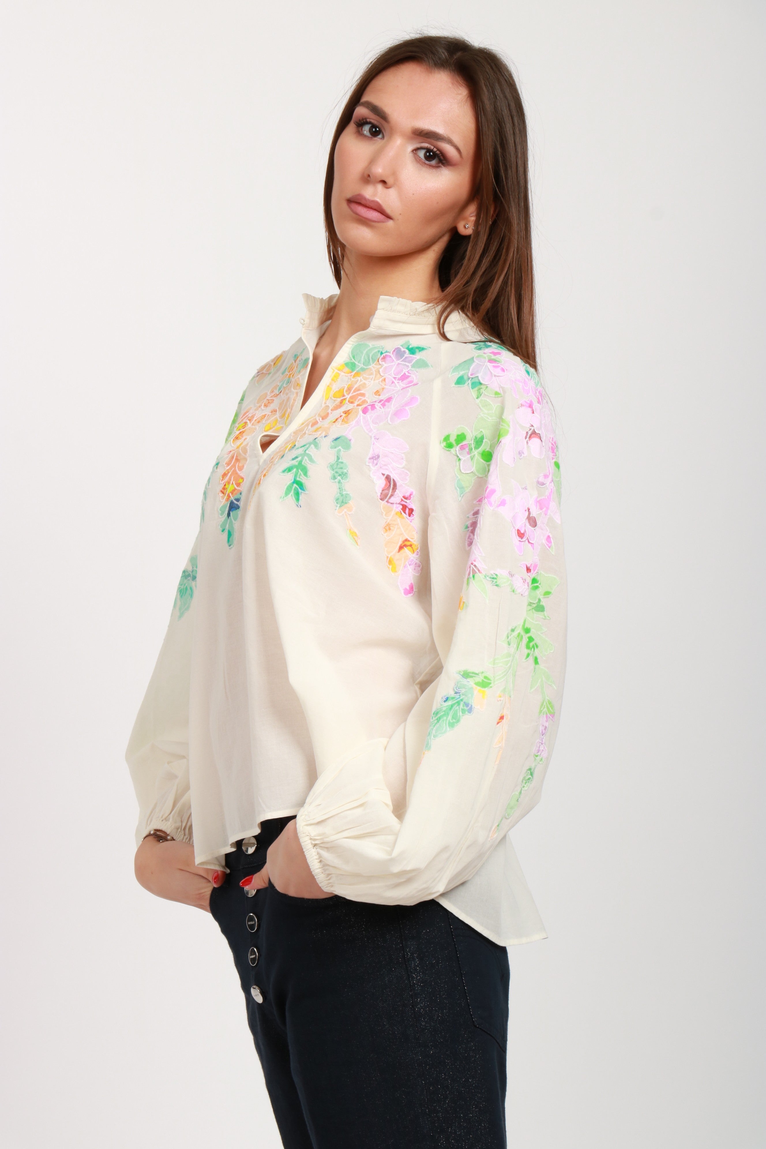 ESSENTIEL ANTWERP GIACCA DOPPIOPETTO BLU IN VISCOSA Bianco
