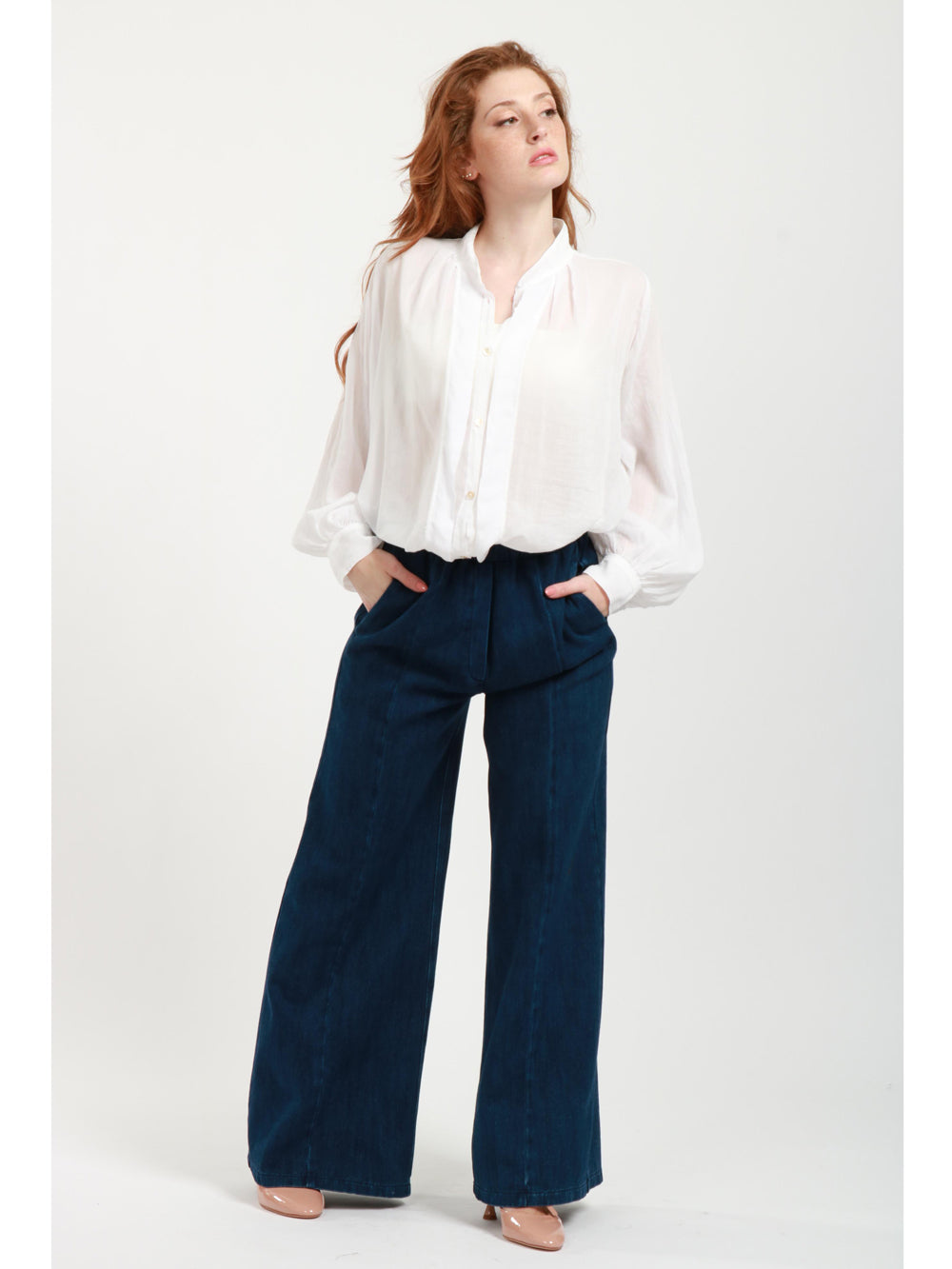 FORTE FORTE Camicia in Voile di Seta e Cotone Bianca Bianco