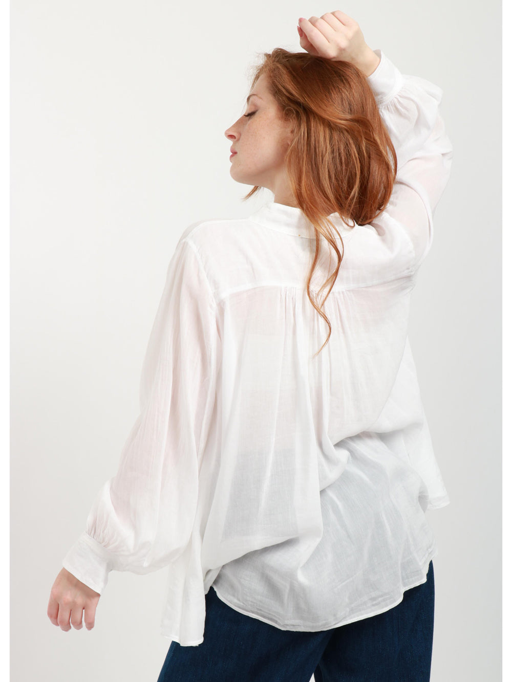 FORTE FORTE Camicia in Voile di Seta e Cotone Bianca Bianco