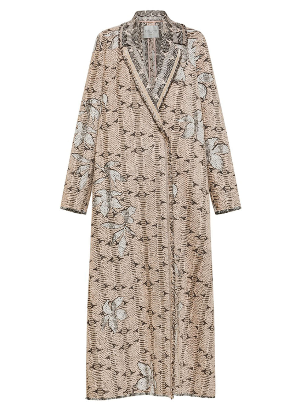 Cappotto Doppiopetto in Jacquard Dune Lily Cipria