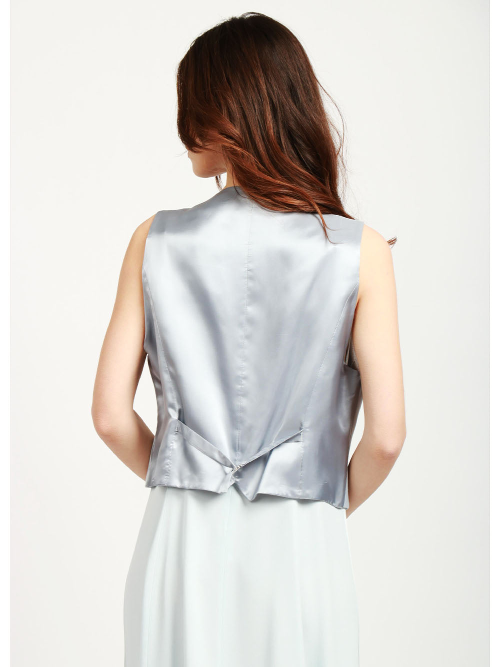 Gilet Monopetto in Misto Cotone Polvere