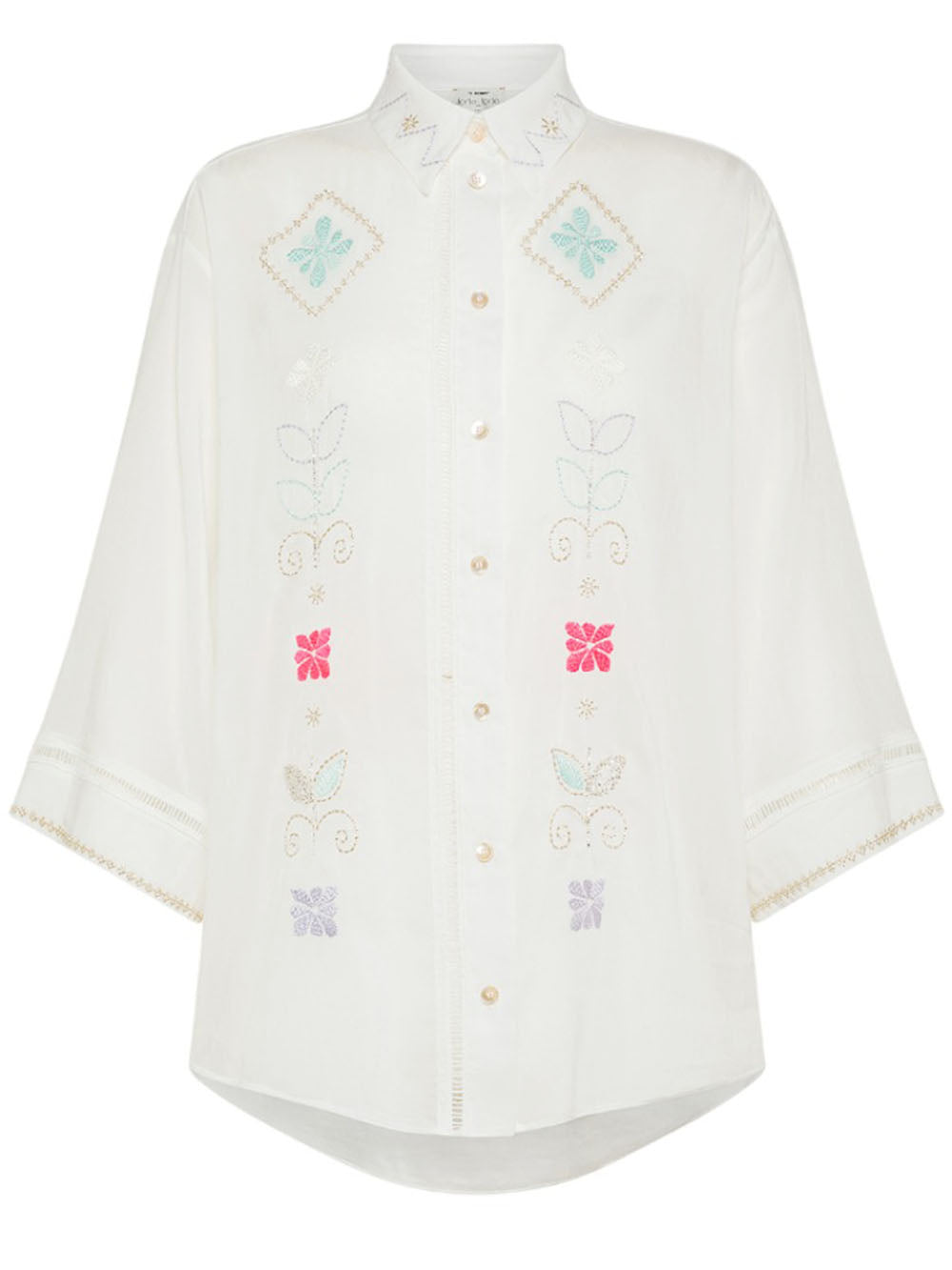 SEMICOUTURE Sandali Onami in Pelle Bianchi con Fasce con Cerchi Bianco