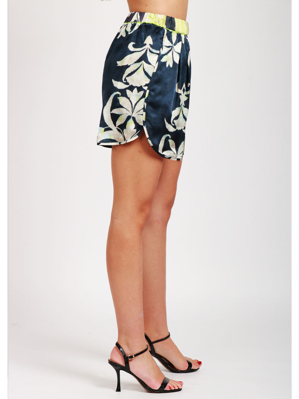 FORTE FORTE Shorts in Raso Blu con Stampa The Secret Lily Blu