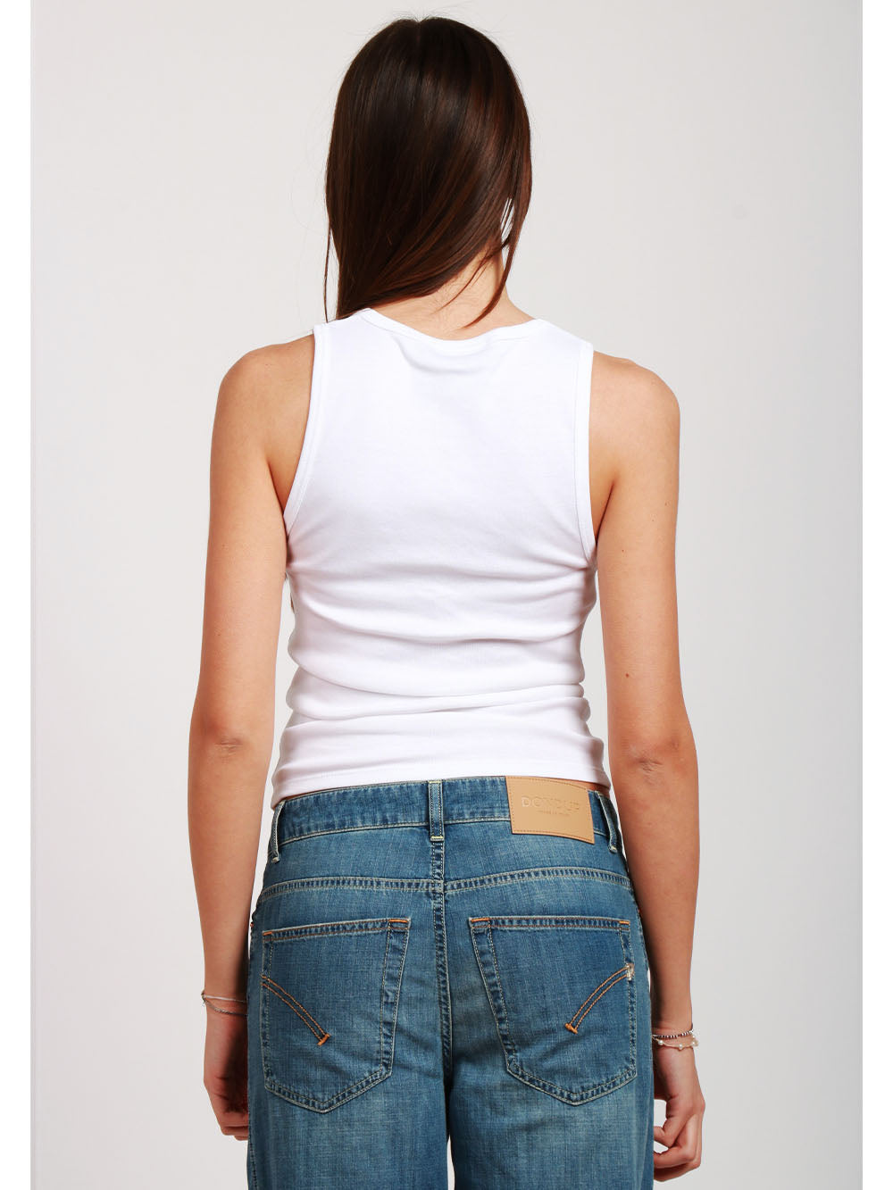 GIADA BENINCASA Top Ciao Amore in Cotone Bianco Bianco/nero