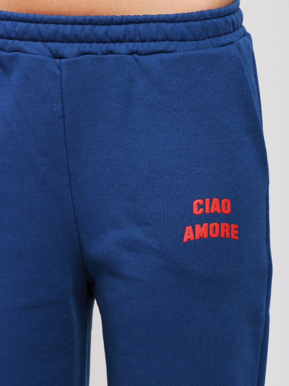 GIADA BENINCASA Pantaloni di Tuta Ciao Amore in Cotone Blu Blu