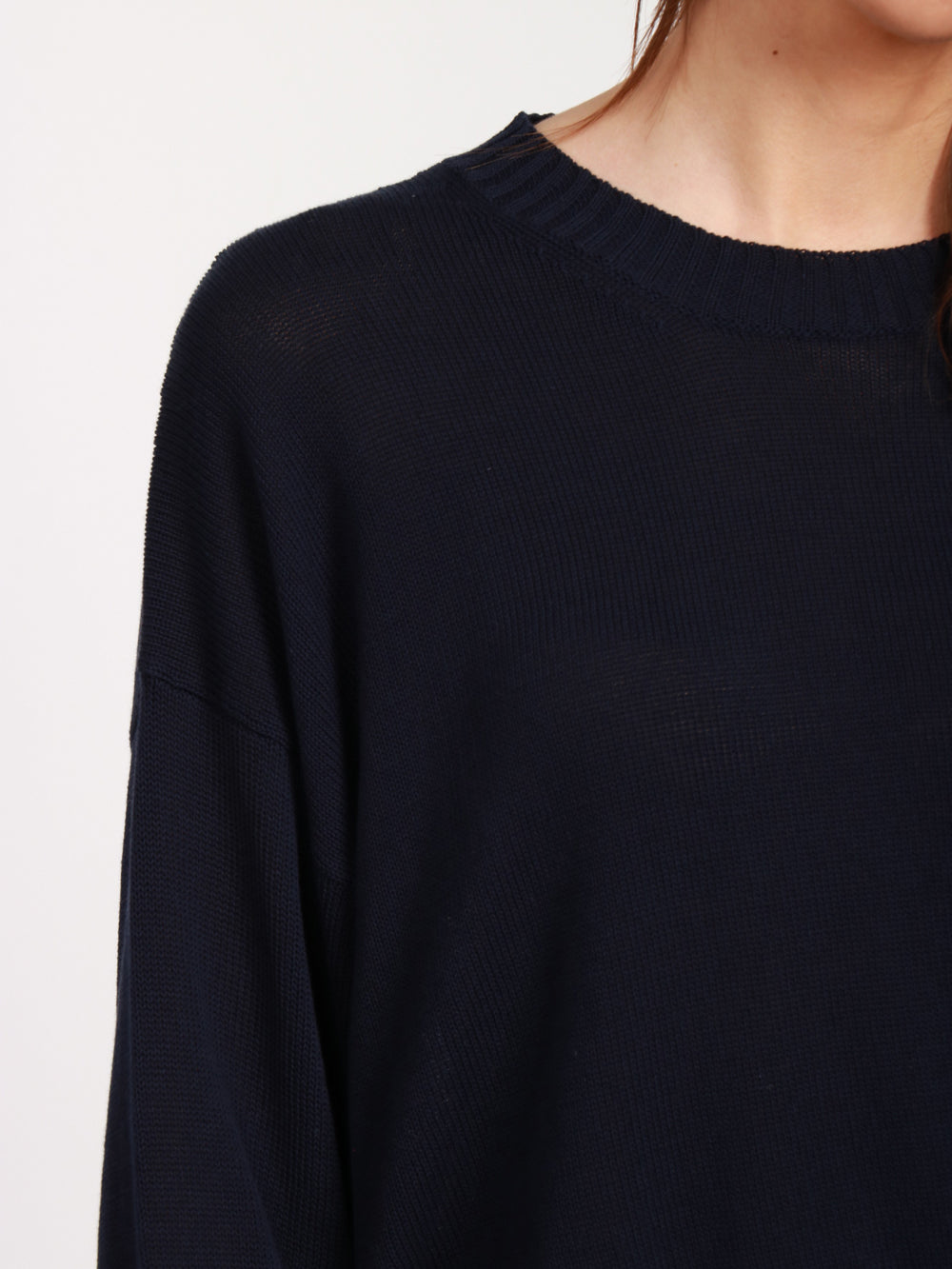 GRIFONI MAGLIA IN COTONE CON SPACCHETTI BLU Blu navy