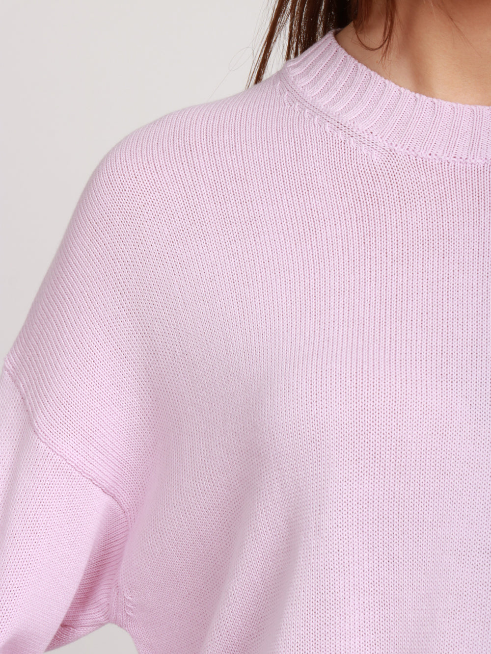 GRIFONI MAGLIA IN COTONE CON SPACCHETTI ROSA Rosa