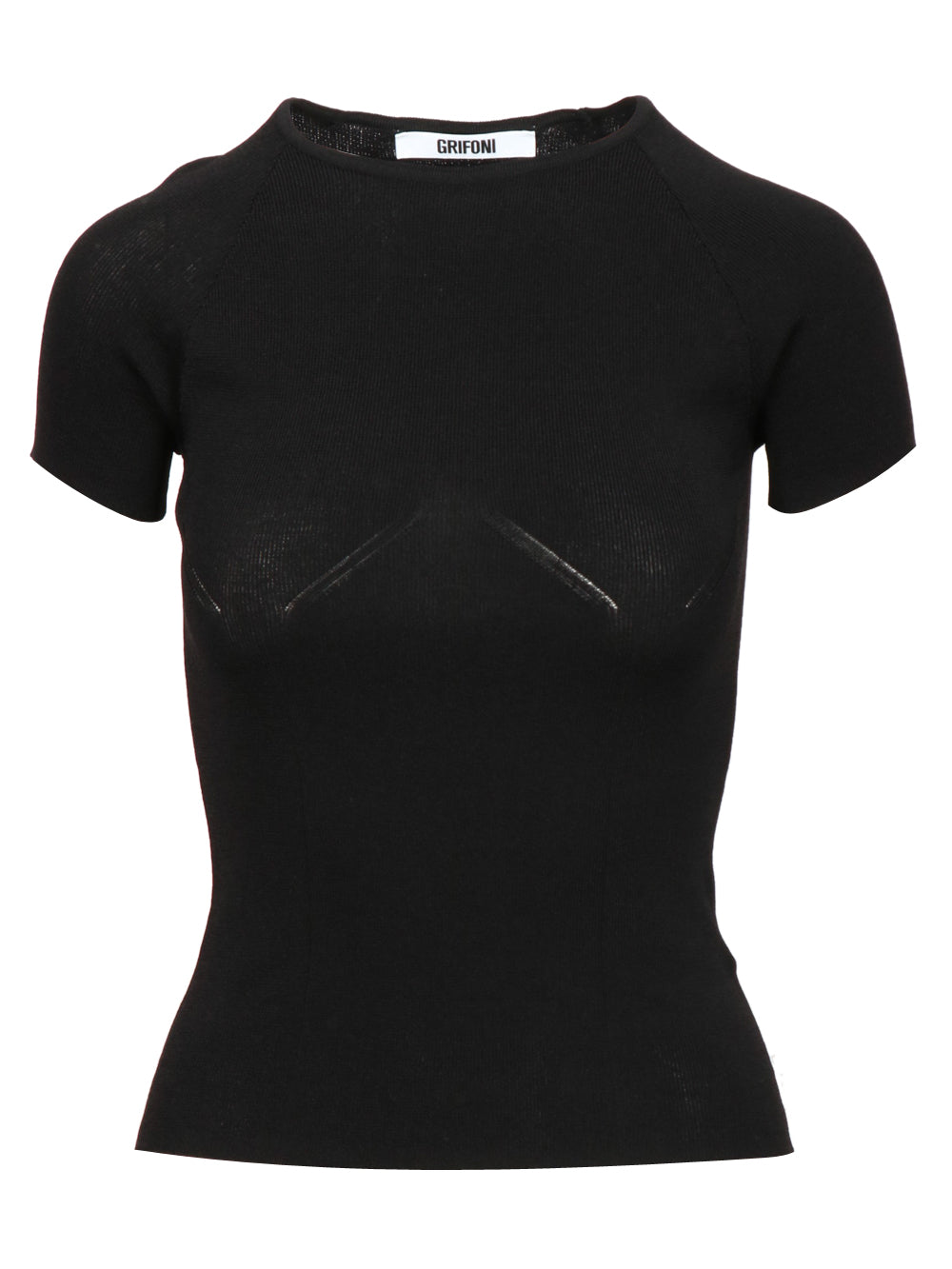 GRIFONI MAGLIA COSTINE NERA Nero