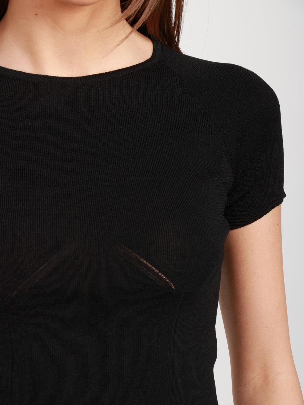 GRIFONI MAGLIA COSTINE NERA Nero